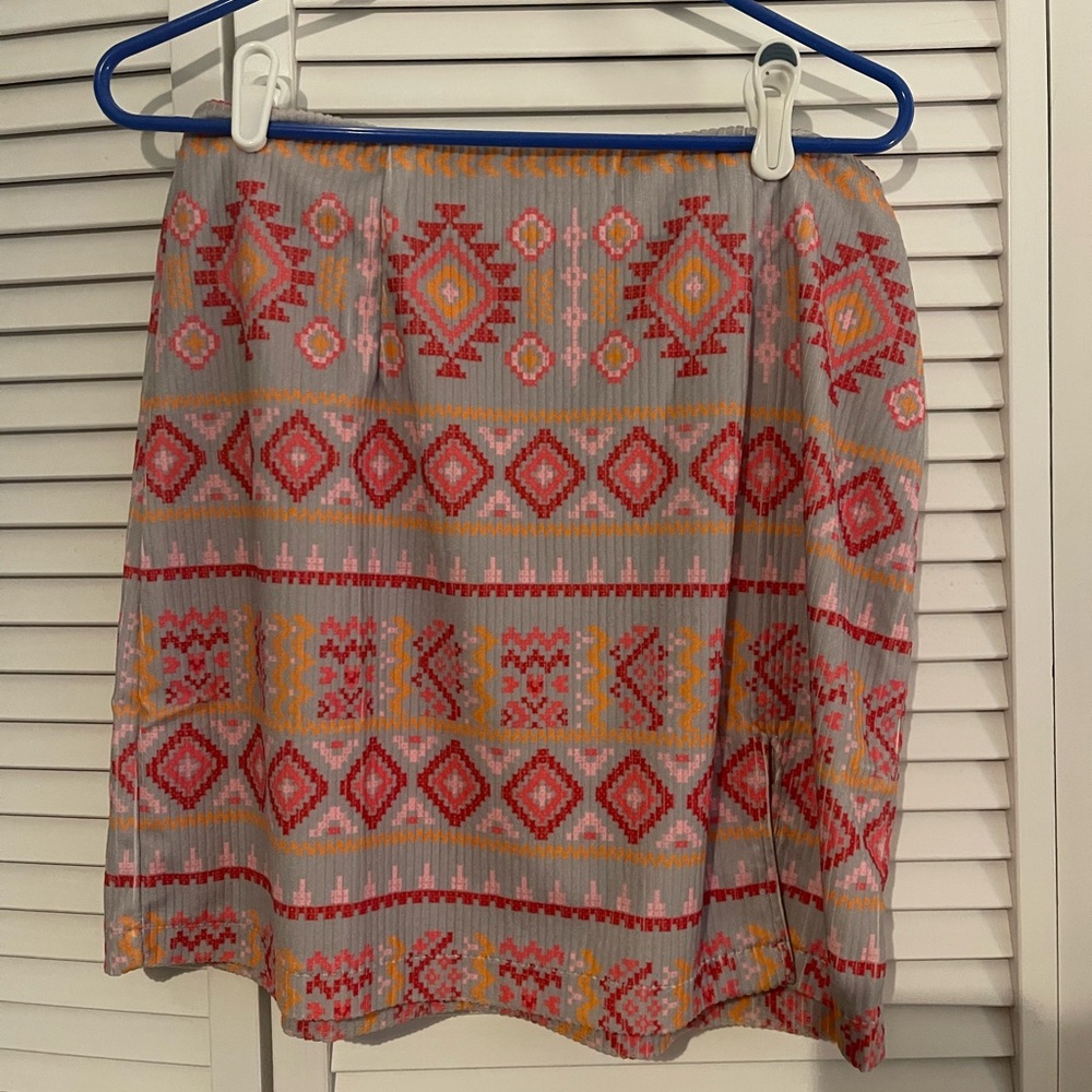 Savanna Jane Grey & Pink Mini Skirt